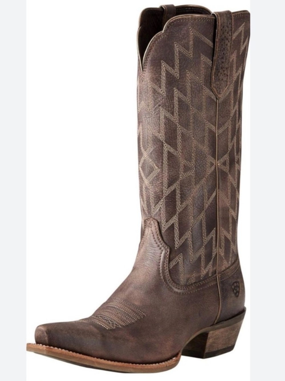 NEW Ariat Diamond Distressed Brown Leather Western Cowboy Boots  woman’s sz 71/2
